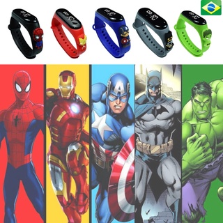 Relógio Infantil Disney Heróis Marvel Vingadores Avengers