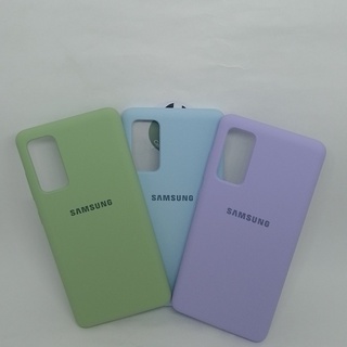 Capinha case em Silicone Flex Aveludada para Samsung S20 FE Fechada Com Logo.