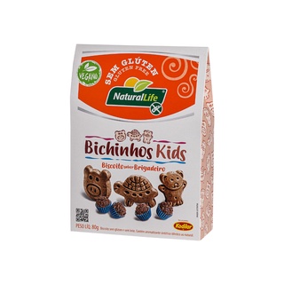 Biscoito Bichinhos Kids Brigadeiro Sem Glúten 80g Natural Life