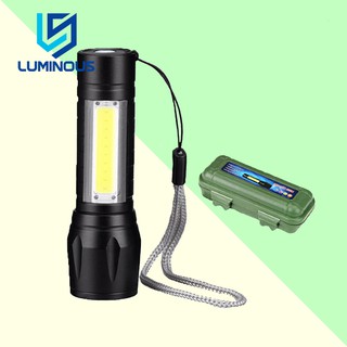Mini Lanterna Tática Com Led E Zoom Recarregável Usb (1)