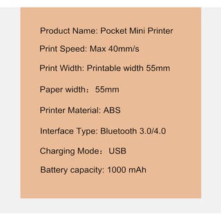 Cartoon Mini Portable Thermal Printer Photo Pocket Printer Printing Wireless Bluetooth For Android Ios Printers Impresoras (9)