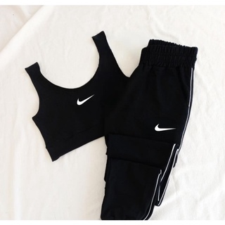 Conjunto Nike refletivo calça tactel street e cropped