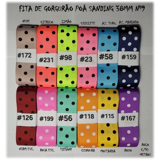 FITA DE GORGURAO SANDING POÁ 38MM (Nº9), ROLO COM 10 METROS. (1)