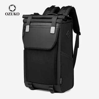 OZUKO Oxford À Prova D'água Carregamento USB Laptop Homens Mochila Moda Saco De Viagem Bagpack Escola Para Adolescente Ao Ar Livre (1)