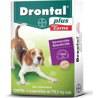 Vermífugo Drontal Cães Até 10 Kg com 4 Comprimidos Bayer