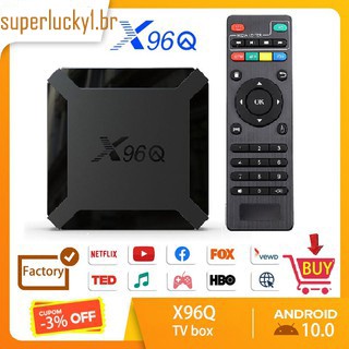 X96Q TV Box Android 10.0 2.4G Wifi 4K Set top Smart Box Media Player