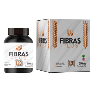 Fibras Plus 120capsulas 500mg Regulador de intestino e outros Mega