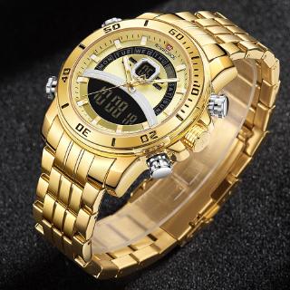 NAVIFORCE Watches Men Top Brand Sport Quartz Gold Mens Watch Stainless Steel Chronograph Male Clock Relogio Masculino