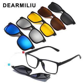 Dearmiliu Óculos De Sol Masculinos / Femininos / Lentes Magnéticas / Polarizados / Ultra-Leve / 6pçs / 1