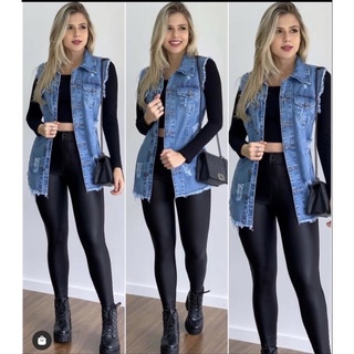 Maxi colete jeans // colete jeans feminino // colete feminino // moda blogueira