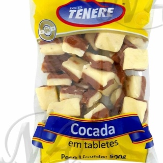 Cocada mista com Chocolate em tabletes tenere 500 gr