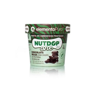 Nutdop One Veg Pasta de Amendoim Vegana (60g) - Vencimento 26/07/2022 - Elemento Puro - Chocolate Belga com Crisps de Proteína de Ervilha