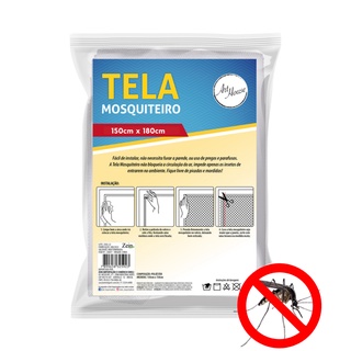 Tela Mosqueteira Anti Insetos Mosquito Fita autocolante Para Janela 1,50 x 1,80m Pernilongo