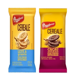 Biscoitos Cereale Bauducco 36 Sachês Sabores Leite e Cacau