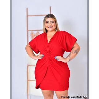 Vestido Feminino plus size vermelho Festa casamento balada formatura Frete grátis