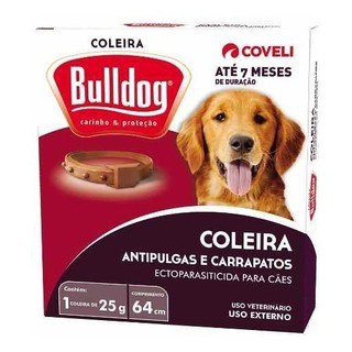 Coleira Anti Pulgas E Carrapatos Coveli Bulldog 7 Para Cães