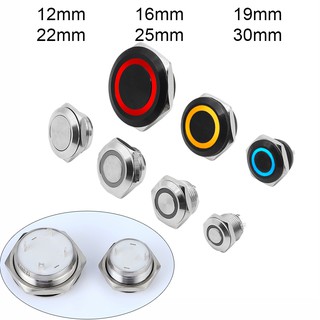 19mm 22mm Electric Waterproof Power Switch 12v Led Momentary Push Button