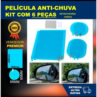 🔥KIT 6 peliculas anti Embaçante Anti chuva retrovisor e vidro promoção