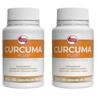 Kit 2uni Curcuma Plus 60 Cáps 500mg - Vitafor