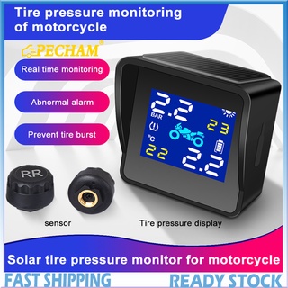 Sistema De Alarme TPMS/Pressão Dos Pneus/Carregamento Solar Para Motocicleta (1)