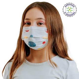 Mascara Cirurgica Descartável de Poá Infantil – 25 unidades