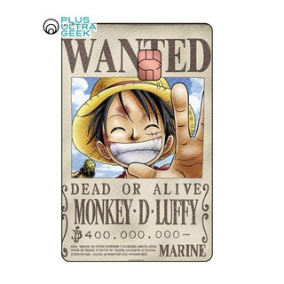 Adesivo Para Cartão De Crédito Débito One Piece Cartaz de Procurado Luffy - Rononoa Zoro - Sanji - Usopp