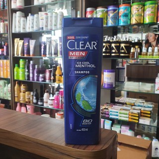 Shampoo Clear anti caspa 400mL azul escuro masculino ice cool menthol refrescante homem (2)