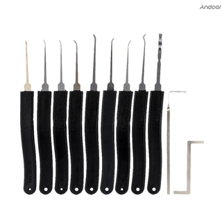 9pcs Door Lock Pick Quick Opener Tools Set Professional Locksmith Tool with 2 Little Wrenches