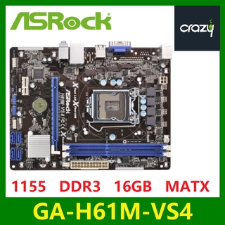 ASRock H61M-VS4 LGA1155 DDR3 RAM 16G h61 h61m Integrated graphics Motherboard used