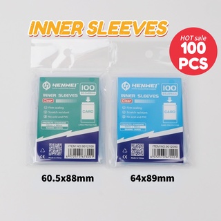 100 Unidades/Pacote Limpar Mangas Placa Inner Protetor Ácido Cartão Livre Bolsos Para Fotocard Raspada Resistente A Riscos