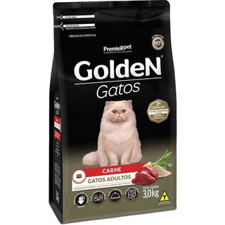 Ração Golden Gatos Adultos Carne 3 kg