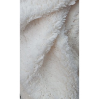 Tecido Pelucia Carapinha Lã De Ovelha Bege Natural Enfeites Blusas Inverno PROMOÇÃO-1.00 x 1,60 Largura