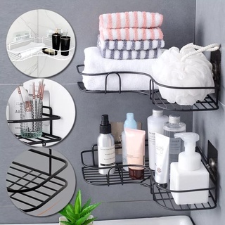 Prateleira de banheiro, shampoo, organizador de sabão, triângulo, suporte adesivo para parede, para cozinha e banheiro