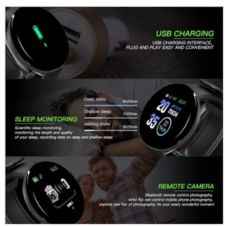 Relógio Inteligente/Smartwatch Xiaomi 116plus à Prova d'água Ip67 D18/Batimentos cardíacos/pressão sanguínea [AM] (8)