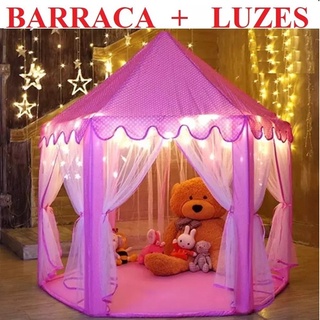 Barraca Infantil Tenda Cabana Castelo Princesas+luzes Led+promoçao