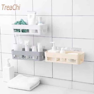 Organizador de prateleira de parede de banheiro, livre de plástico