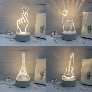 Luminária de Mesa de LED 3D Criativa / Luz Noturna Decorativa