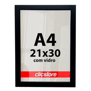 Moldura A4 21x30 Quadro Com Vidro Diploma Foto Certificado