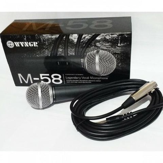 Microfone Profissional Com Cabo M-58 Sm58