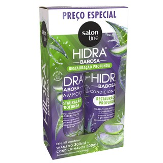 Kit Shampoo+Condicionador Vegano Hidra Babosa Salon Line 300ml+300ml (1)