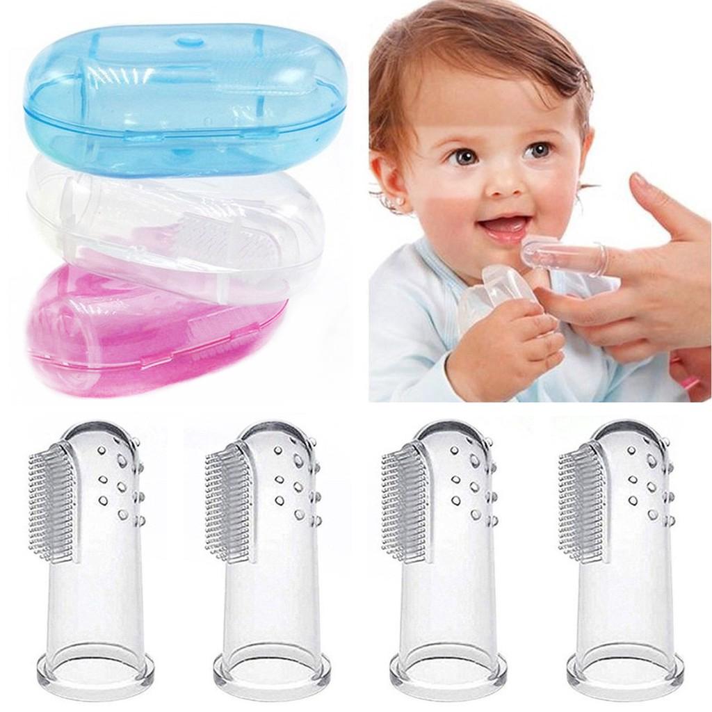 Baby Escova De Dentes Dedo De Silicone Para Limpeza Do Teether Infantil (1)