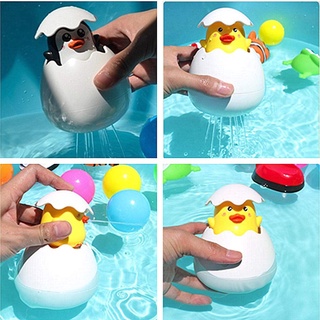 Brinquedo De Banho Para Bebê Pato Bonito E Ovo Com Spray De Água / Brinquedos De Natação / Banho