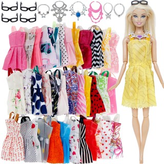 kit 32 Peças de Roupas e Acessórios para Bonecas Barbie e outros modelo de 25 a 30cm estilo Barbies Magrelas