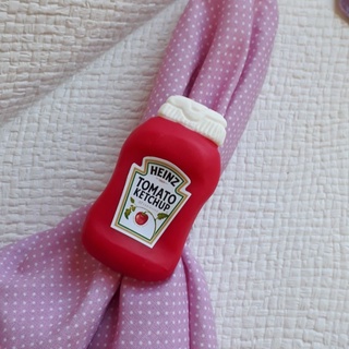 Porta guardanapo ketchup em biscuit para mesa posta