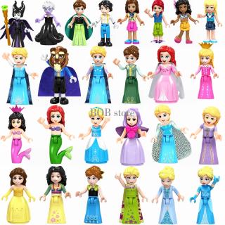 Lego Minifigures Mailackers Princess Toy Hobbies Selle Mulan Anna Elsa Cinderella Fairy Godmother Olivia Blocks Toys
