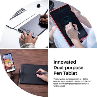 Mesa digitalizadora Huion Inspiroy Ink H320M Tablet de desenho 10 x 6 polegadas Dual-Purpose LCD Writing Tablet (6)