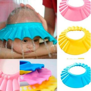 Chapéu de Banho Bebê Protetor Para Olhos Ouvidos Cabelo Boné Viseira Criança Infantil Chuveiro