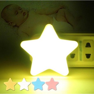 1 Peça Luminária Noturna LED de Parede em Formato de Estrela com Sensor e Tomada EUR para Decoração de Quarto de Bebê