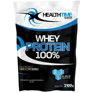 Whey Protein 100% Isolado 2,1kg Hardcore Series HealthTime ZERO Açúcar 32g Proteína 5g Glutamina 6g Bcaa Por Dose