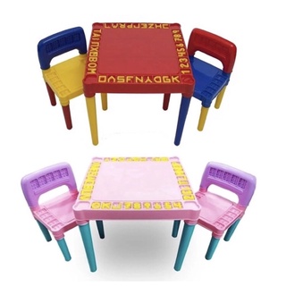 Tritec Mesa Infantil Educativa Desmontável Com 2 Cadeiras + Brinde